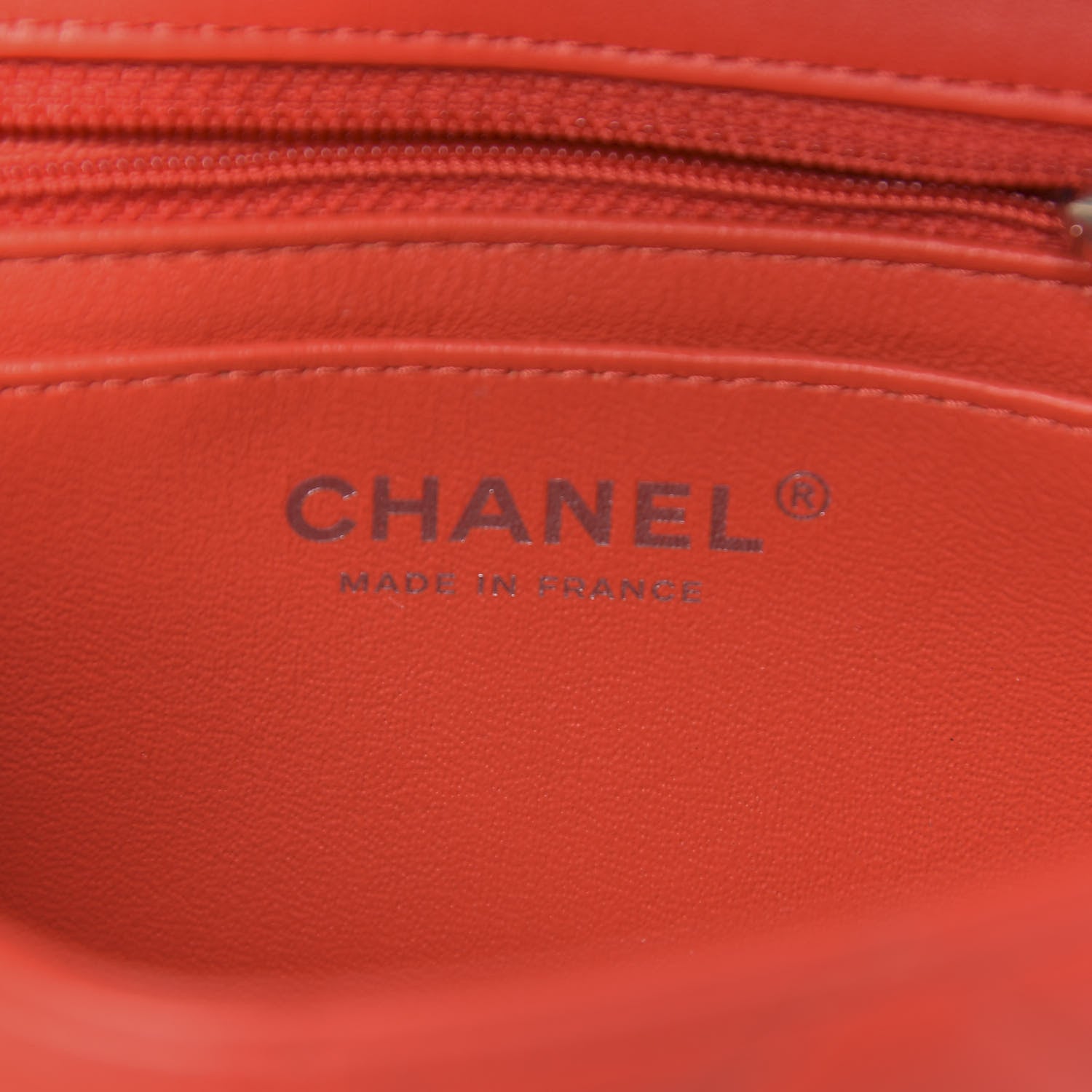 Chanel Lambskin Quilted Mini Rectangular Flap Red 6 of 14