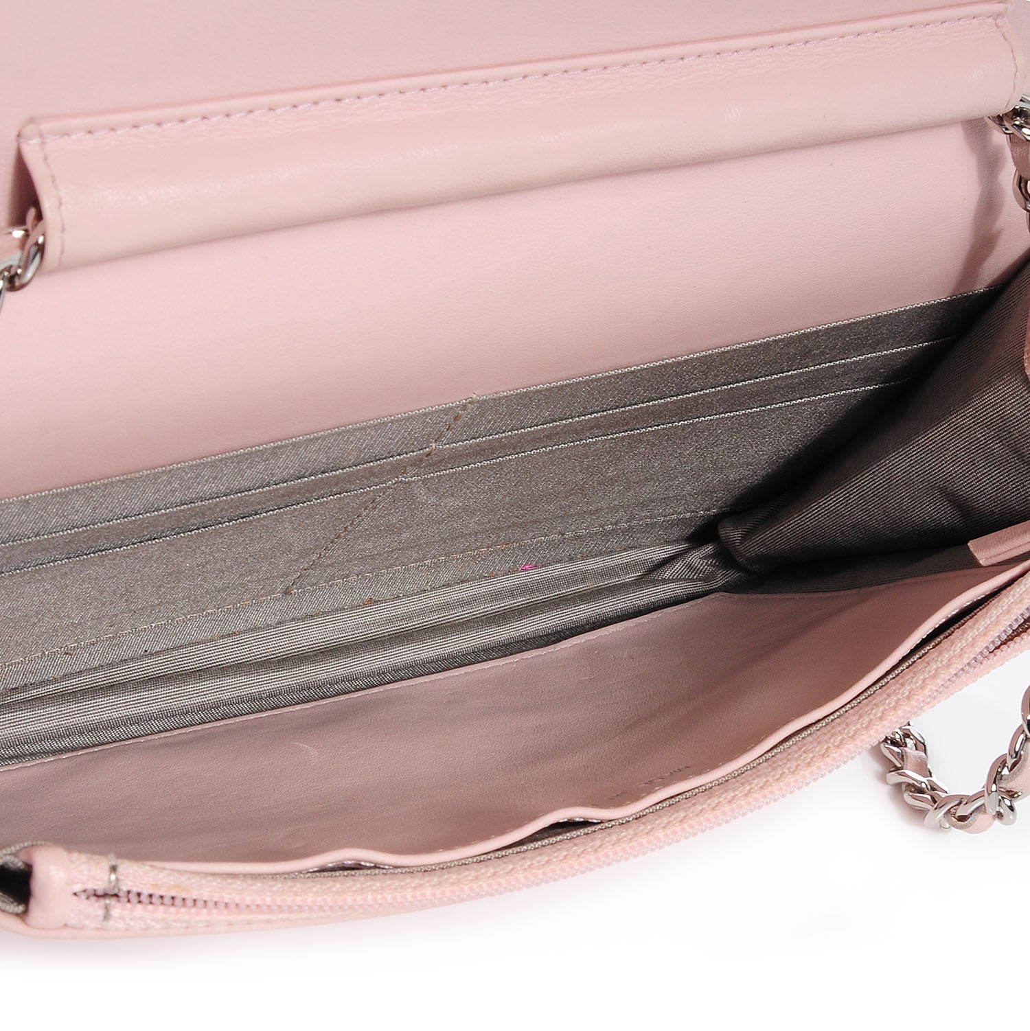 Chanel Caviar Sevruga Wallet on Chain WOC Pale Rose 7 of 10