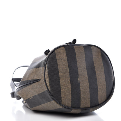Fendi Calfskin Coated Canvas Pequin Bucket Bag Tobacco 4 of 10
