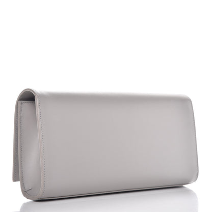 Saint Laurent Calfskin Classic Monogram Tassel Clutch Souris 3 of 7