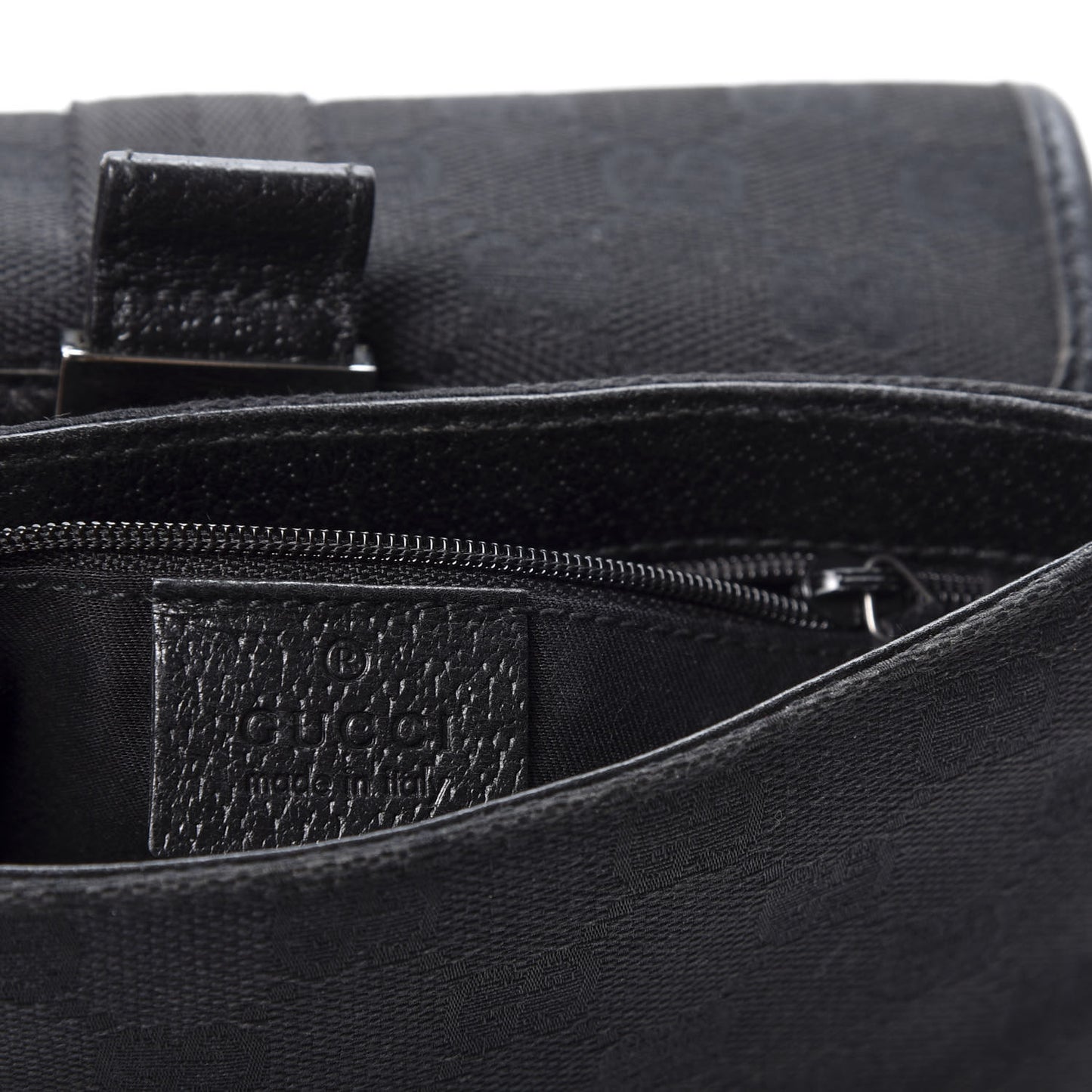 GG Monogram Web Buckle Belt Bag Black