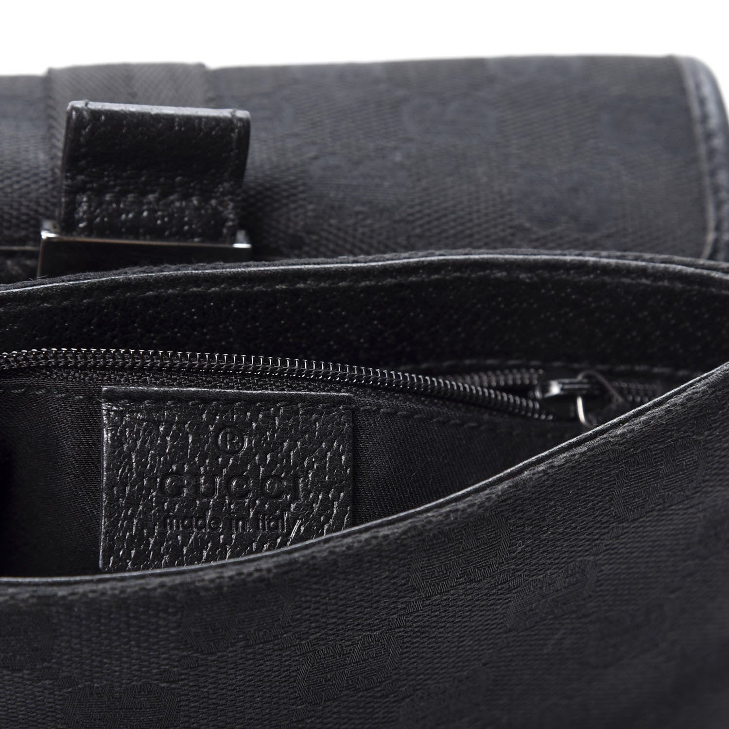 Gucci GG Monogram Web Buckle Belt Bag Black 7 of 9