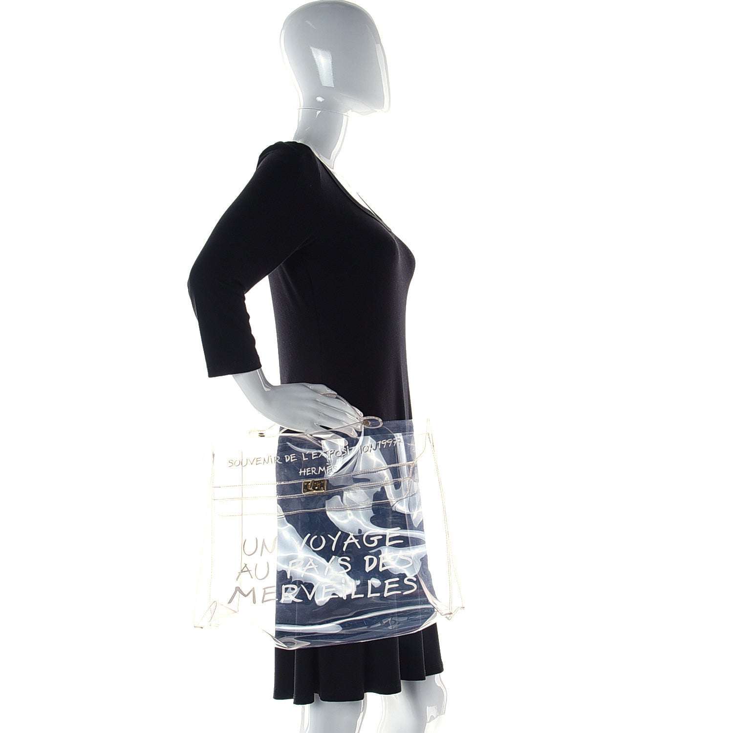 Hermes Vinyl Souvenir De L'Exposition Kelly Transparent 2 of 14