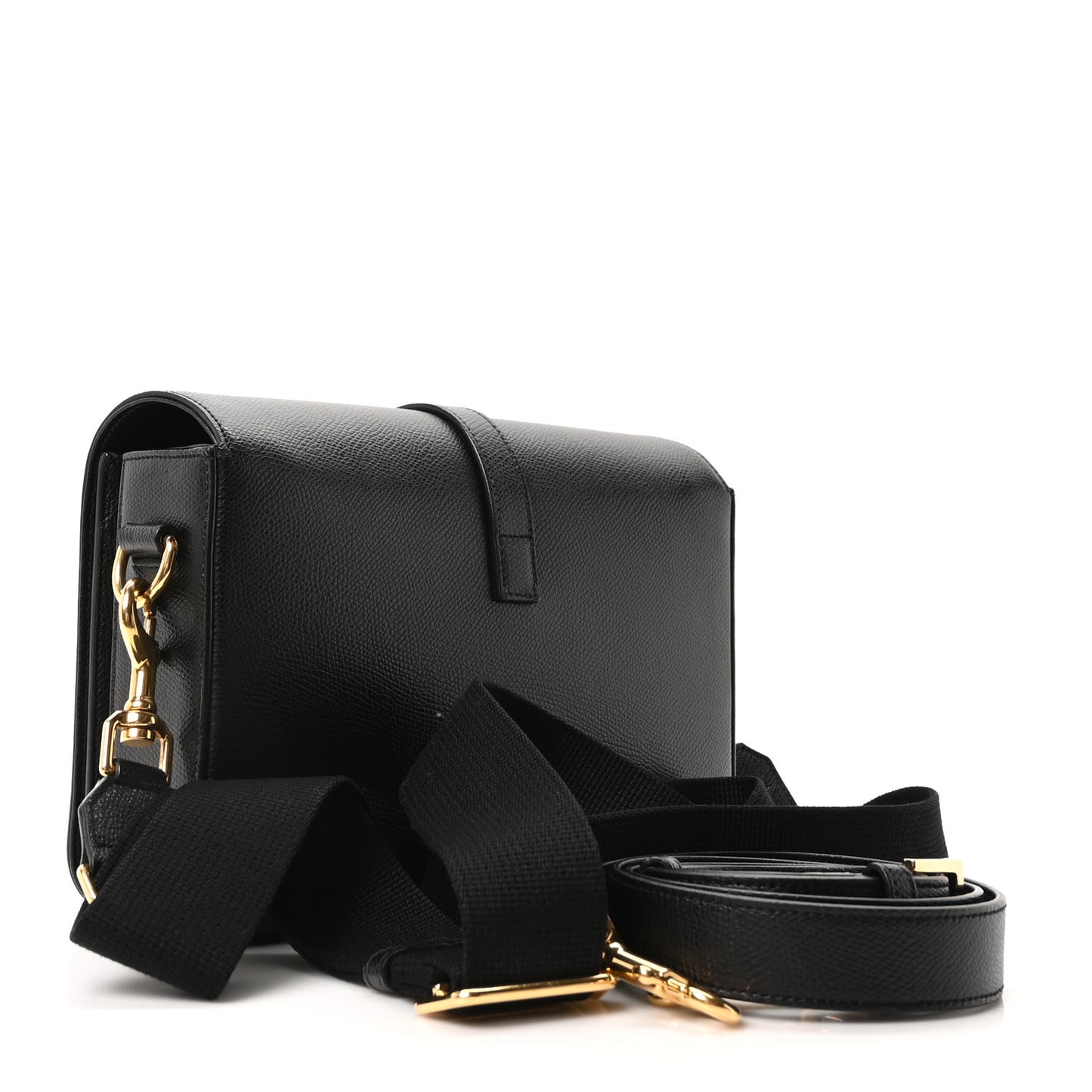 Textured Calfskin Medium Classic Monogram Universite Bag Black