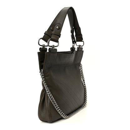 Gucci Sakai Be Green Calfskin Diagonal Stitched Small Blondie Tote Craclet Brown 3 of 11
