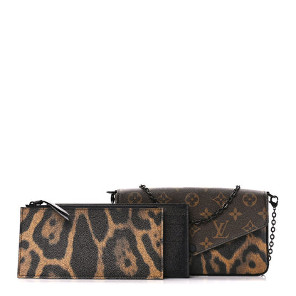Louis Vuitton Monogram Animal Print Pochette Felicie Chain Wallet 15 of 15