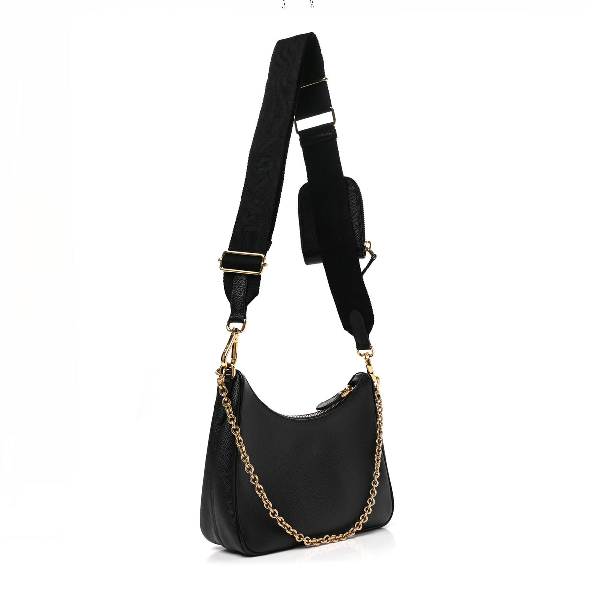 Saffiano Lux Re-Edition 2005 Shoulder Bag Black