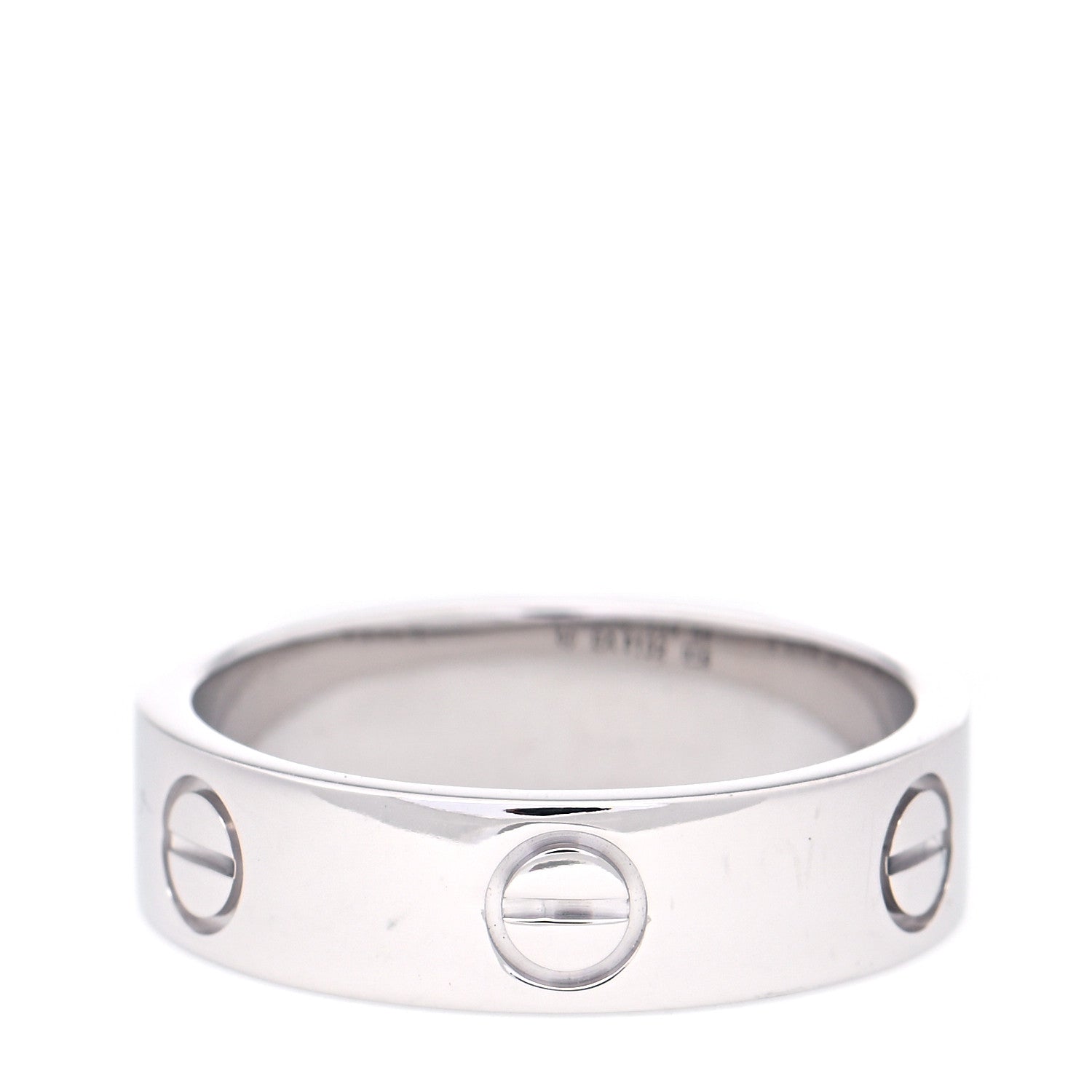 Cartier 18K White Gold 5.5mm LOVE Ring 56 7.5 3 of 5