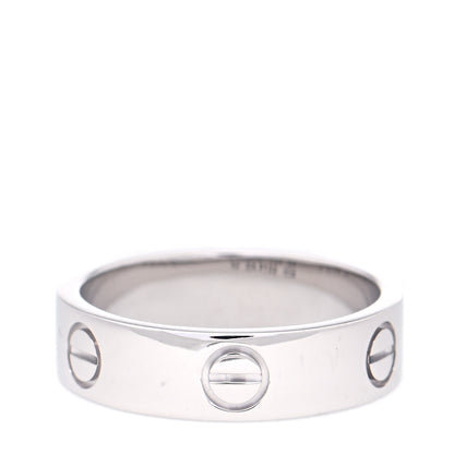 Cartier 18K White Gold 5.5mm LOVE Ring 56 7.5 3 of 5