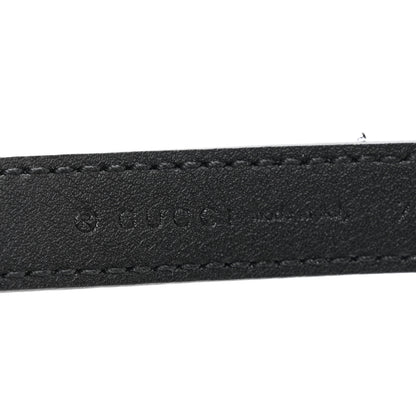 Gucci Plutone Calfskin Gucci Buckle 20mm Thin Belt 80 32 Black 3 of 6