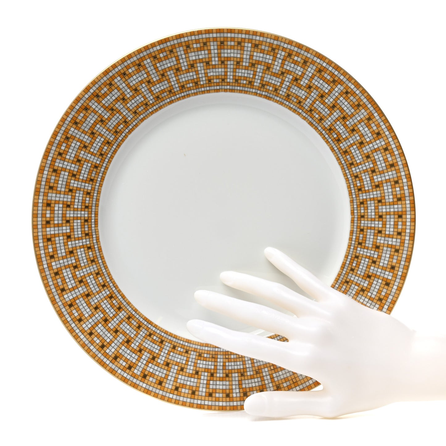 Porcelain Mosaique Au 24 Gold Dinner Plate Set of 2