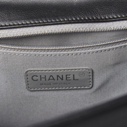 Chanel Calfskin Double Stitch Large Boy Flap Black 5 of 12