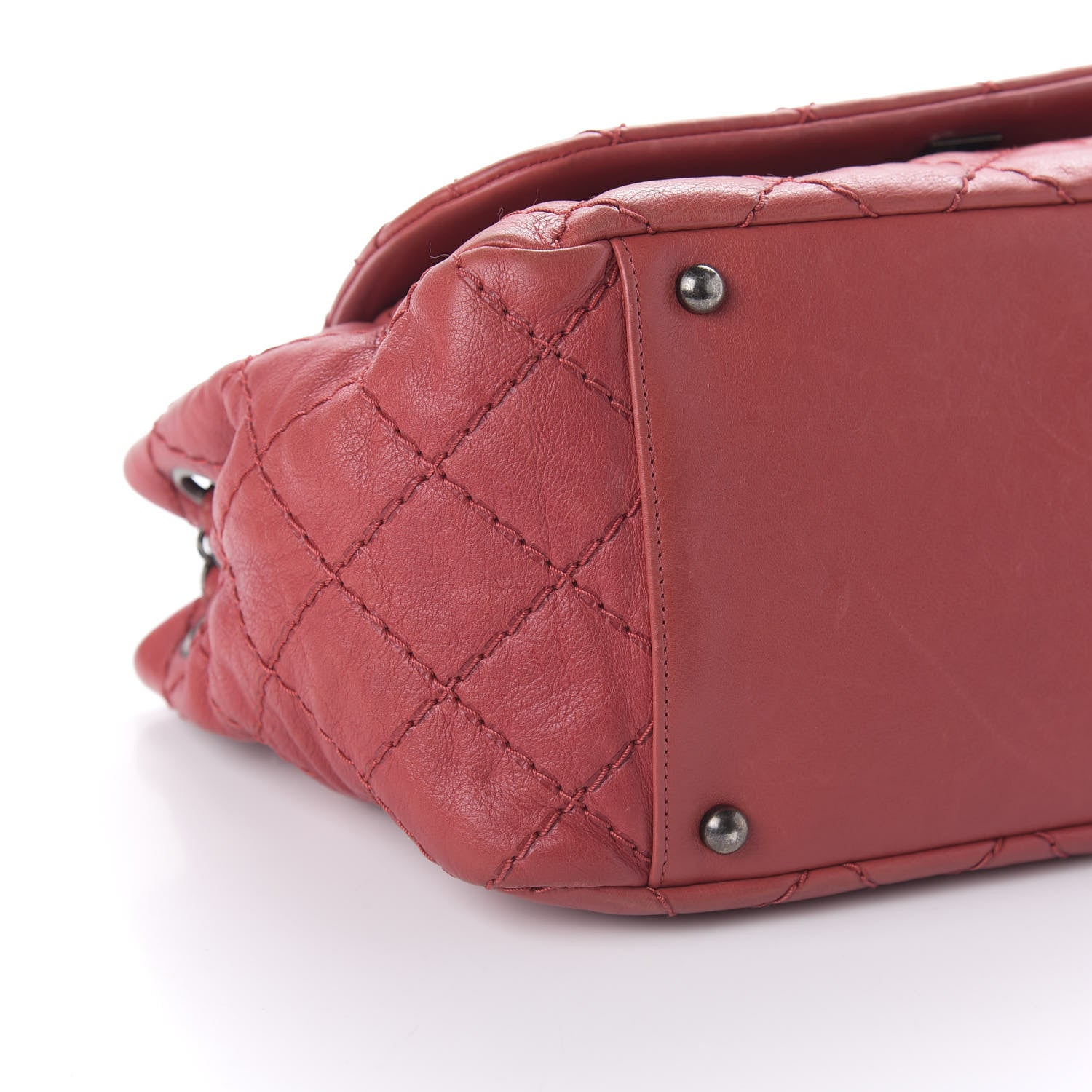 Chanel Calfskin Stitch It Accordion Flap Red 6 of 11
