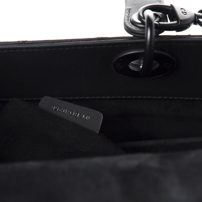 Christian Dior Ultra Matte Calfskin Cannage Large Lady Dior Black 9 of 10