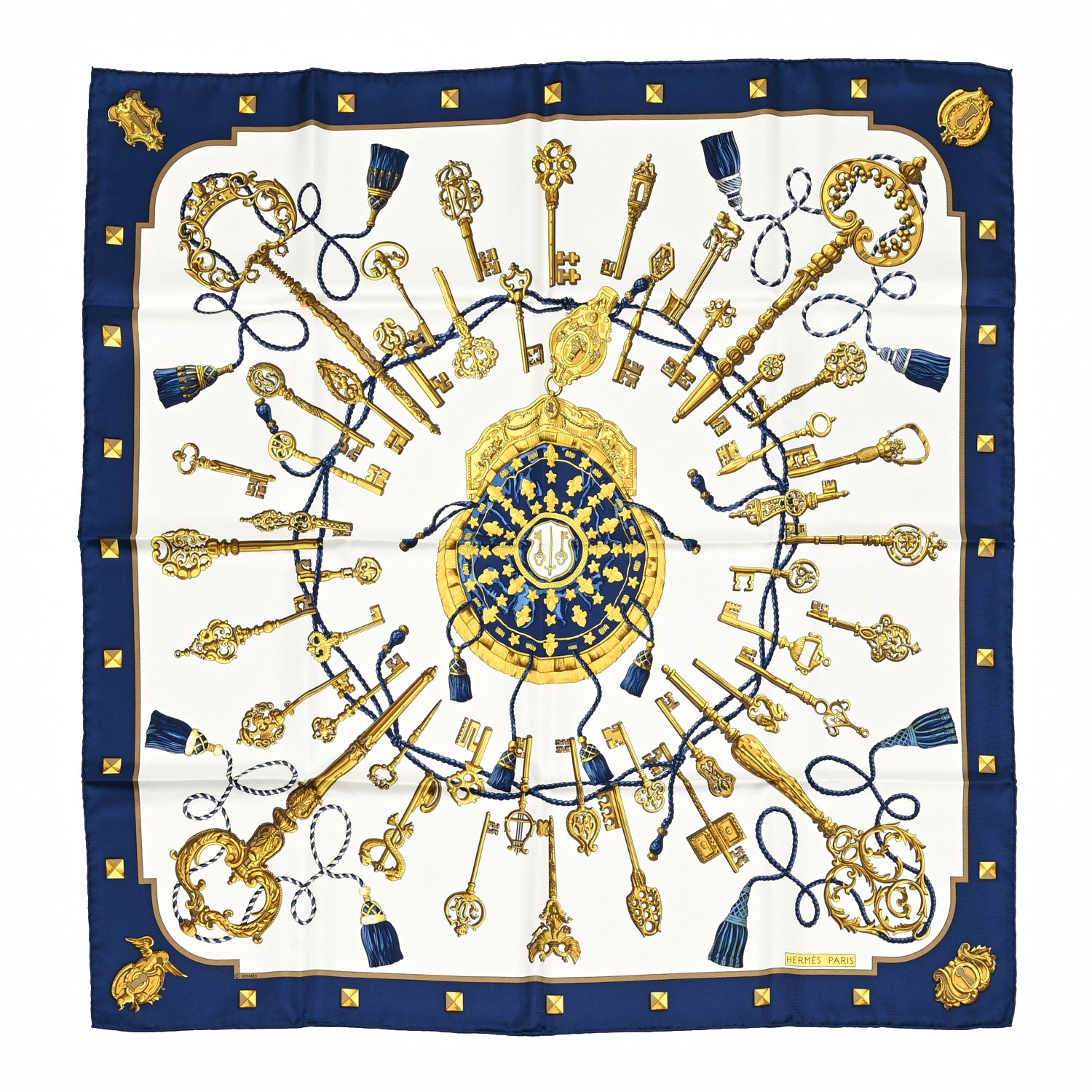 Hermes Silk Keys Les Cles Scarf 90 1 of 5