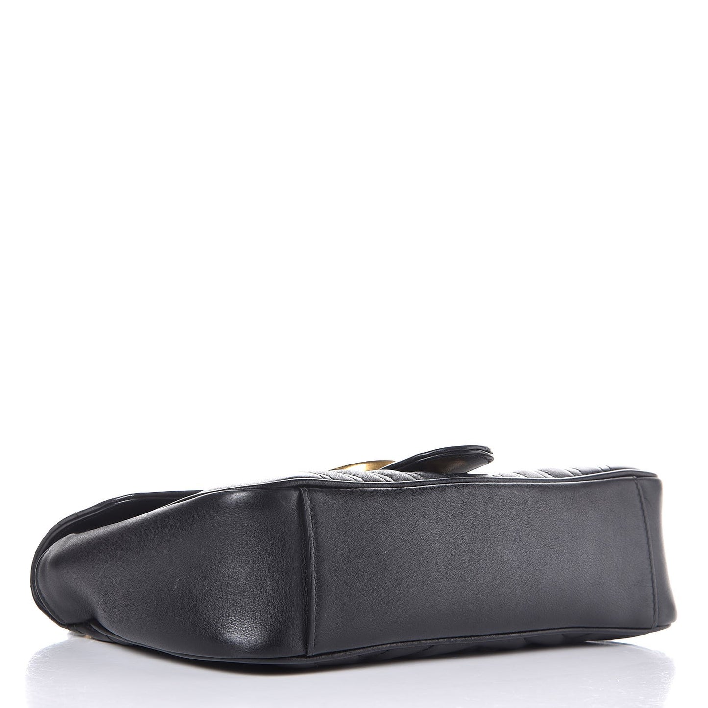 Calfskin Matelasse Small GG Marmont Shoulder Bag Black
