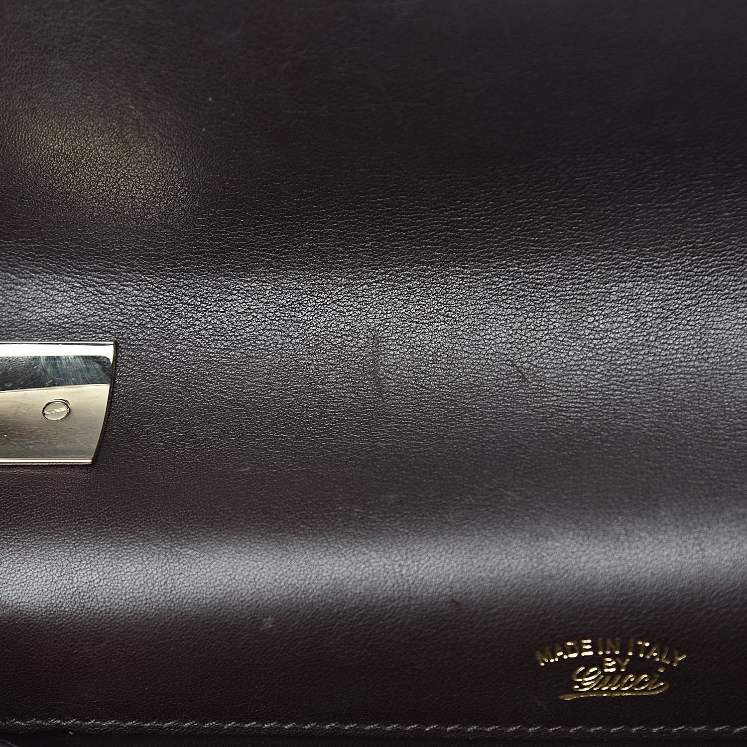 Gucci Calfskin Medium 1973 Shoulder Flap Bag Dark Brown 9 of 23