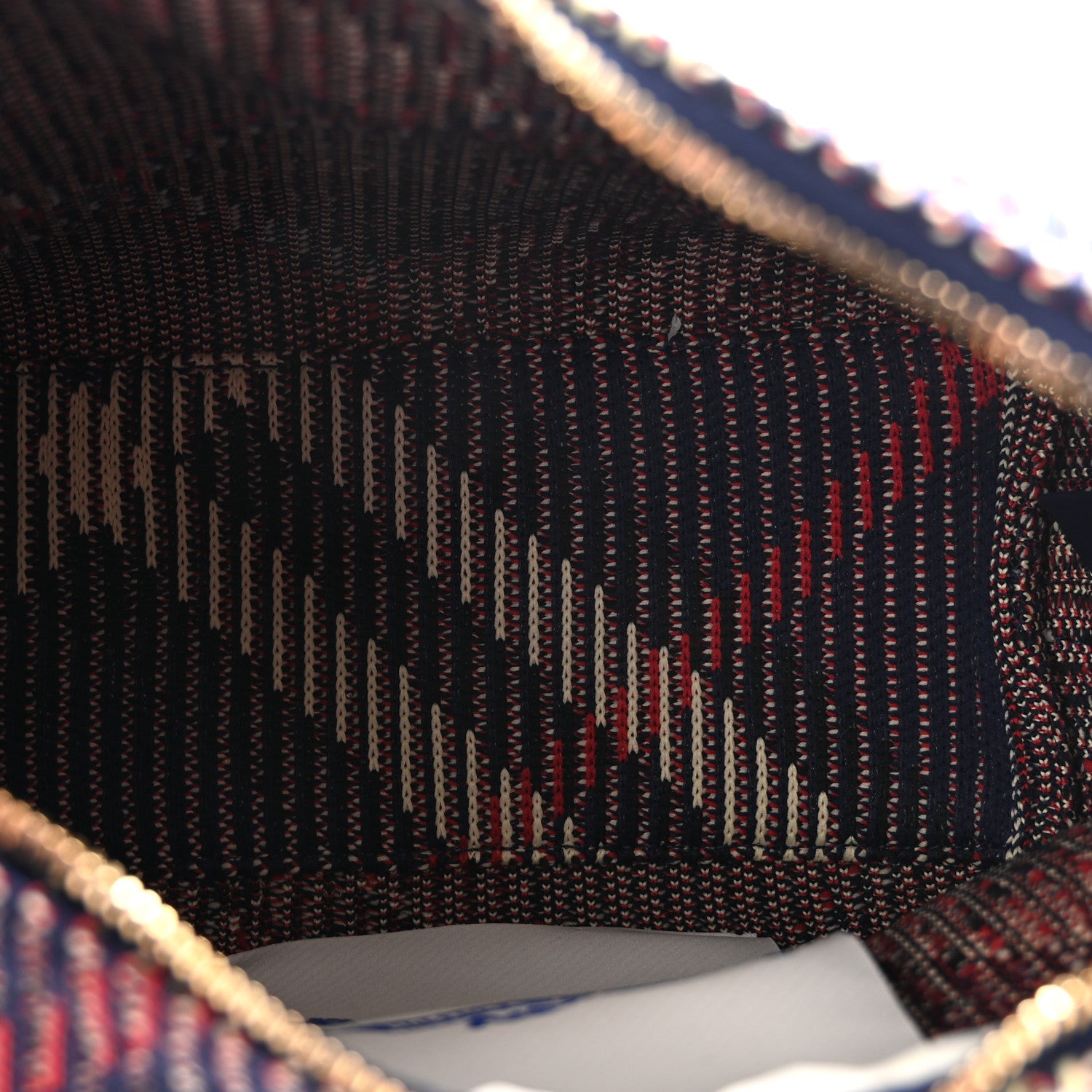 Burberry Canvas Knitted Check Mini Peg Duffle Bag Marine 5 of 11