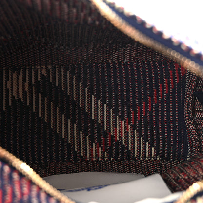 Burberry Canvas Knitted Check Mini Peg Duffle Bag Marine 5 of 11