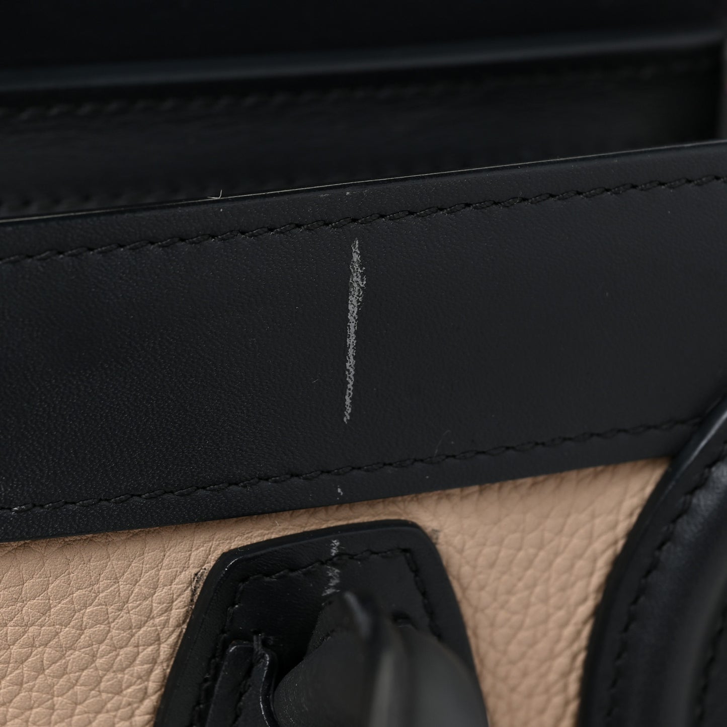 Baby Grained Calfskin Nubuck Nano Tri-Color Luggage Fuchsia