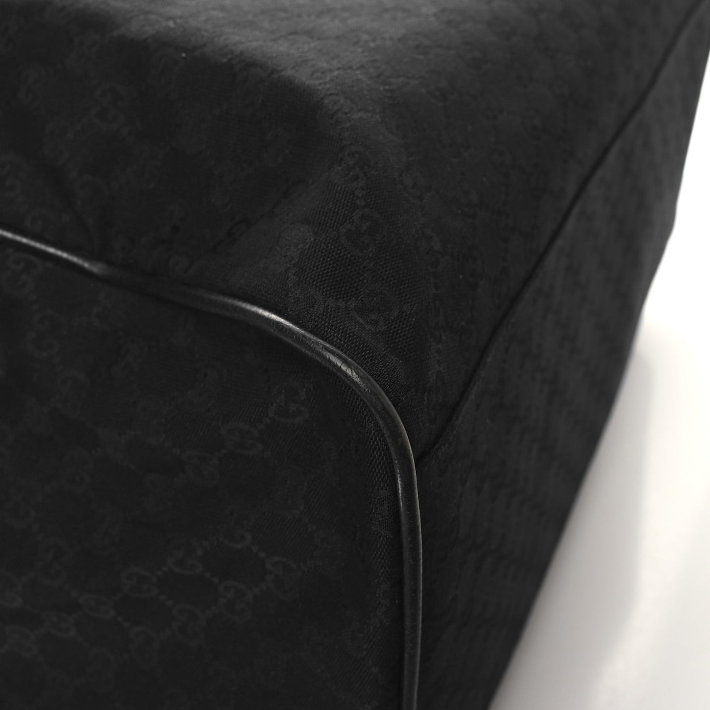 GG Monogram Web Large Collapsible Carry On Duffle Bag Black