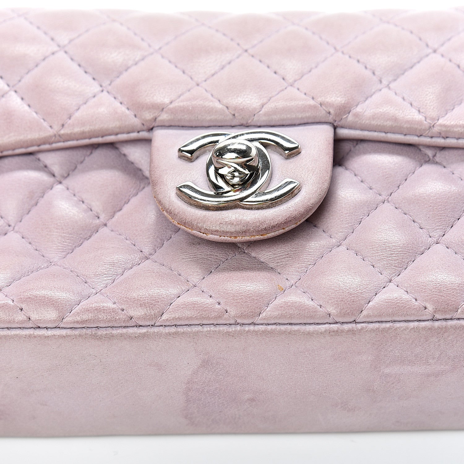 Chanel Lambskin Quilted Mini Valentine Flap Lilac 21 of 22