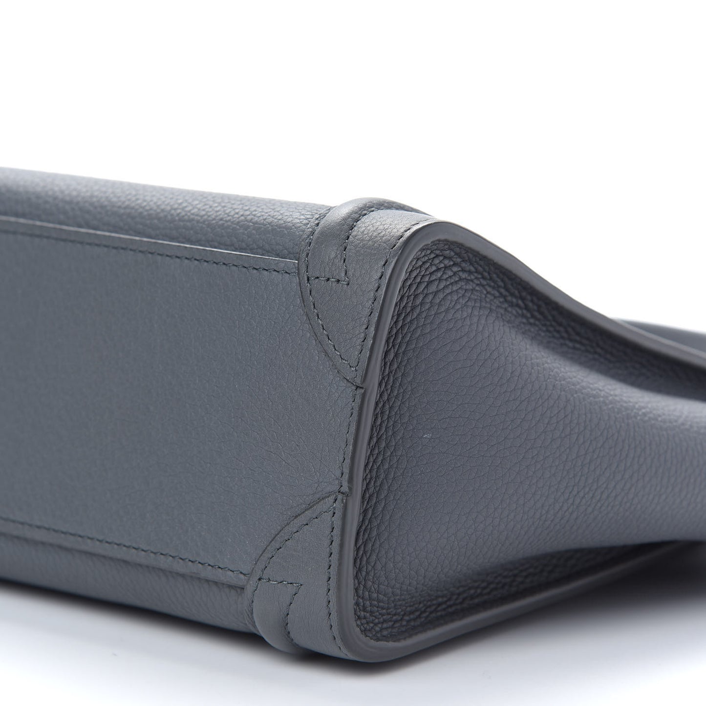 Drummed Calfskin Nano Luggage Kohl
