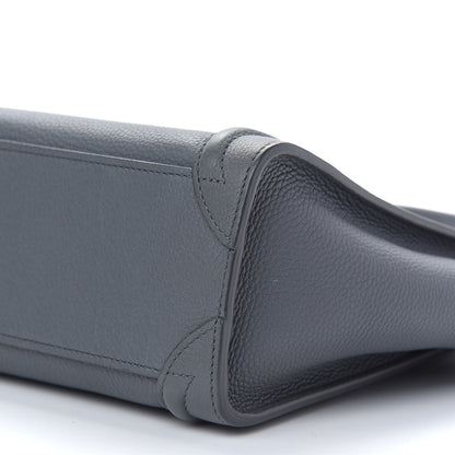 Celine Drummed Calfskin Nano Luggage Kohl 8 of 8
