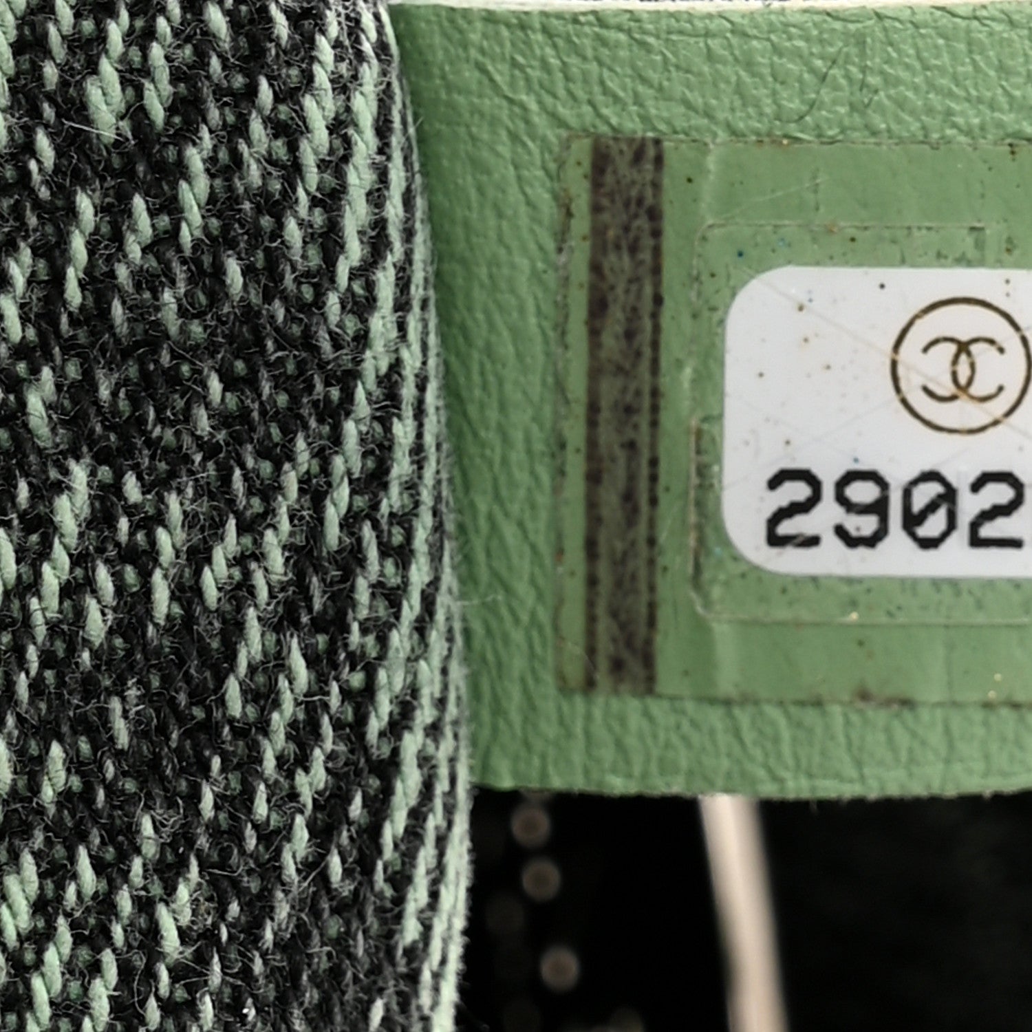 Chanel Denim Quilted Denimpression Flap Green Black 7 of 10
