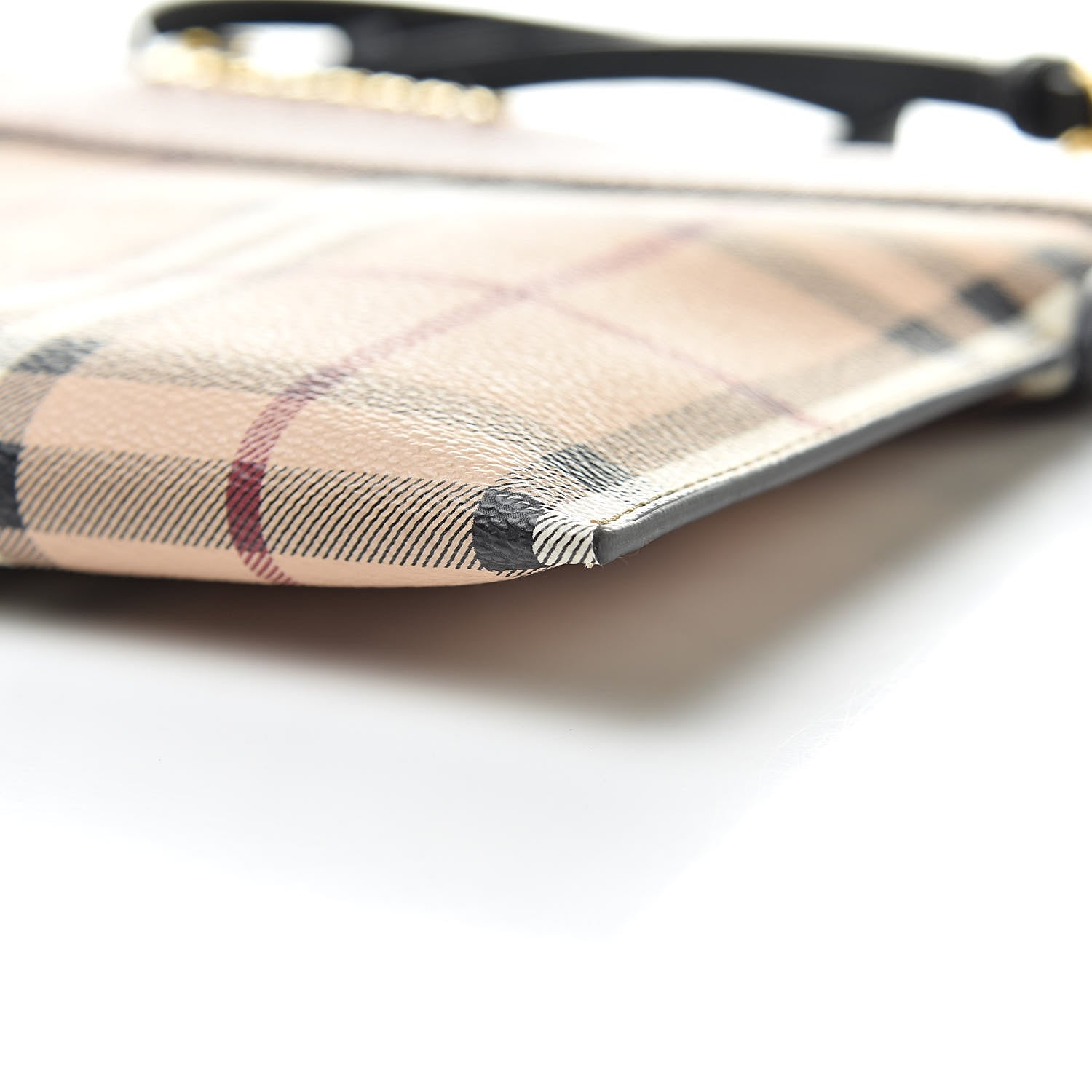 Burberry Haymarket Check Peyton Crossbody Clutch Bag Toffee 11 of 11