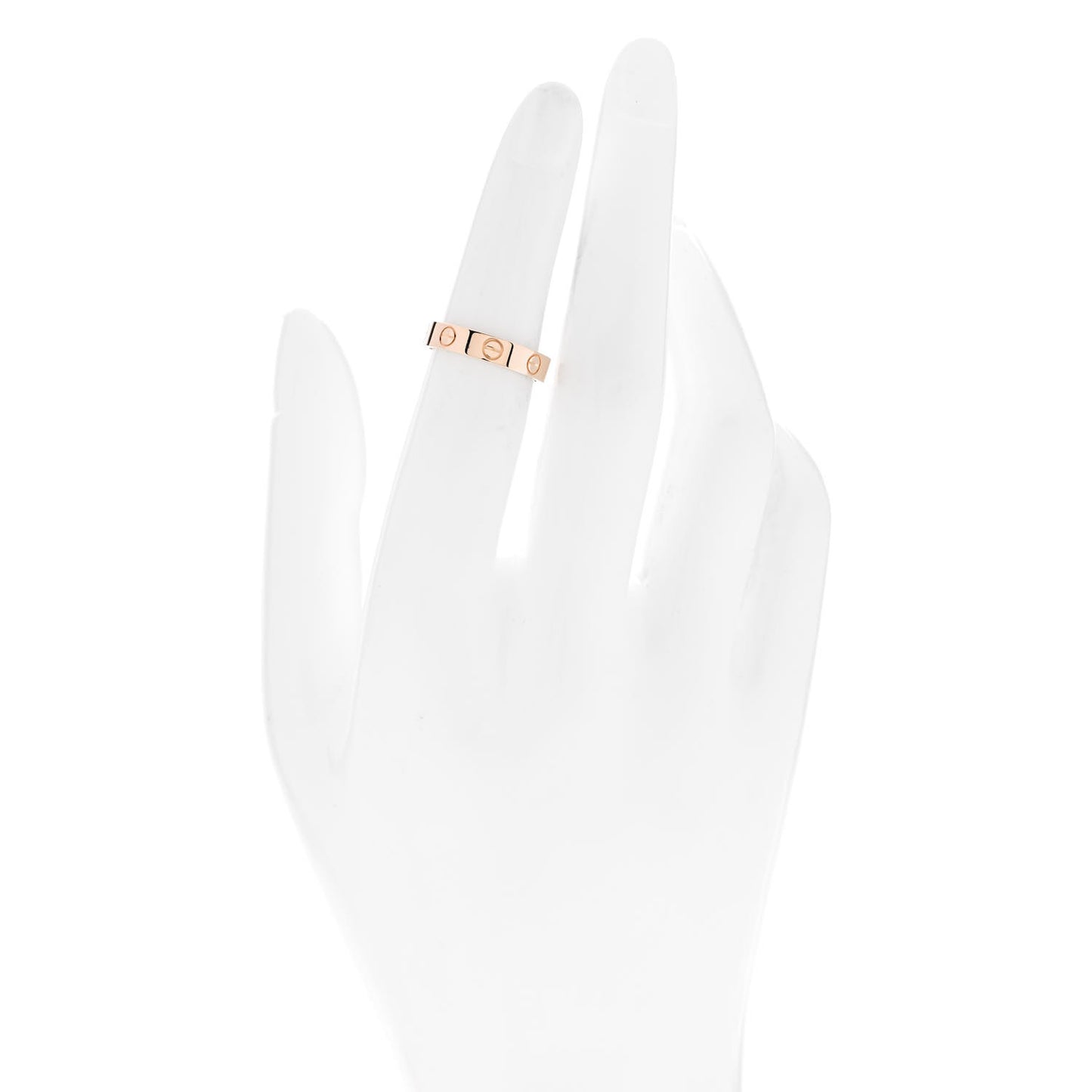 18K Pink Gold 3.5mm LOVE Wedding Band Ring 49 4.75