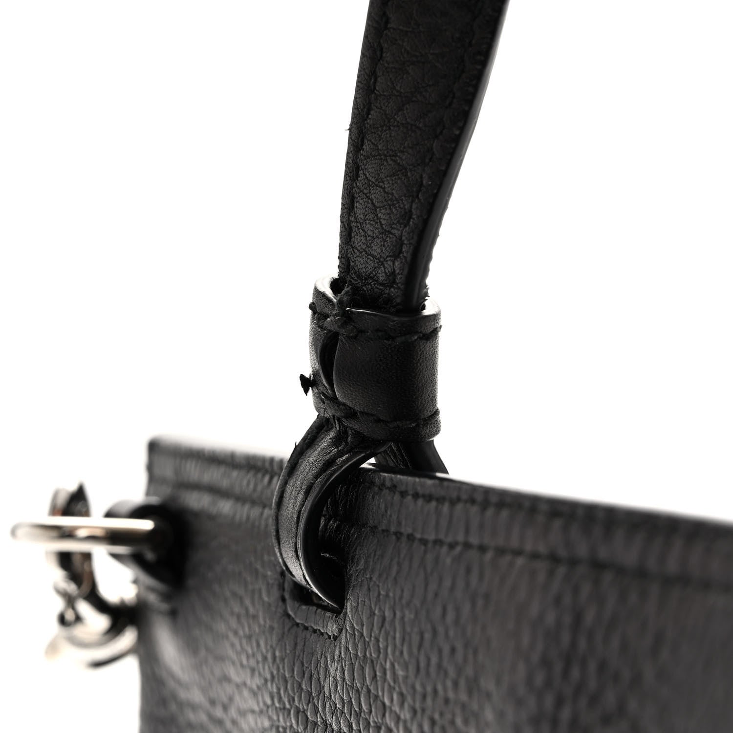 Gucci Pebbled Calfskin Large Bamboo Daily Top Handle Bag Black 11 of 11