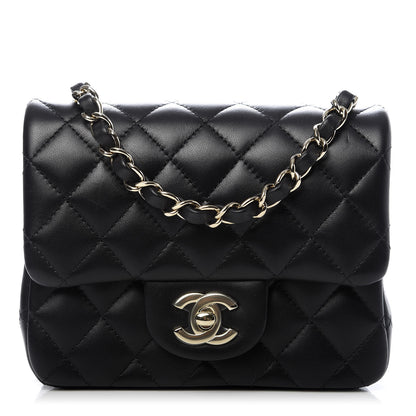 Chanel Lambskin Quilted Mini Square Flap Black 1 of 9