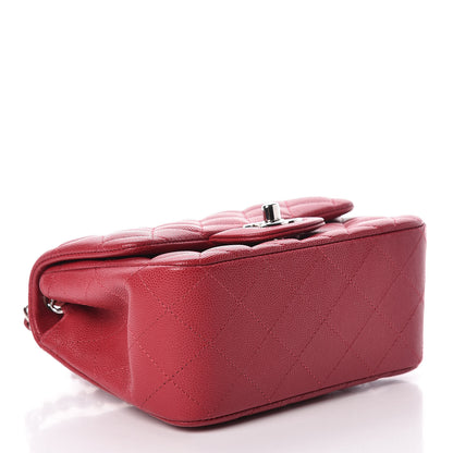 Chanel Caviar Quilted Mini Square Flap Dark Pink 4 of 15