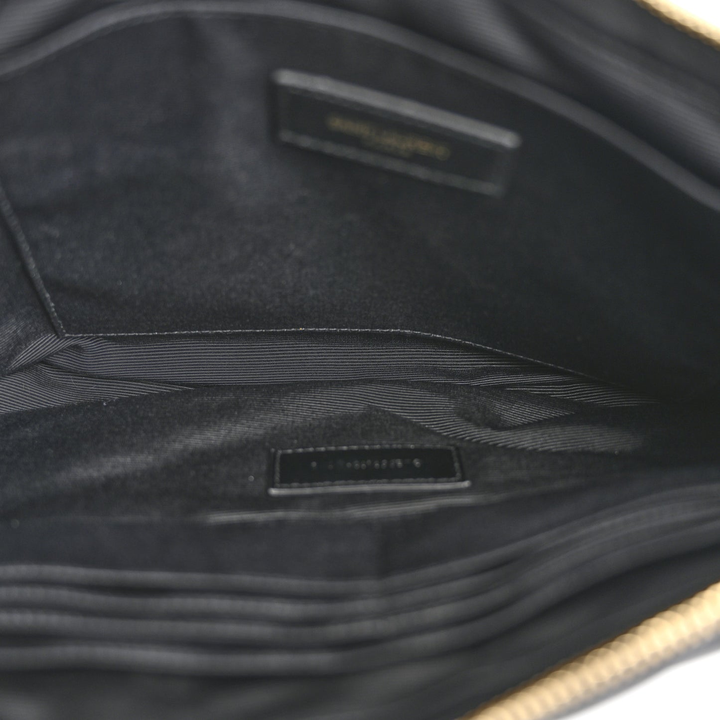 Calfskin Matelasse Monogram Cassandre Tablet Pouch Black