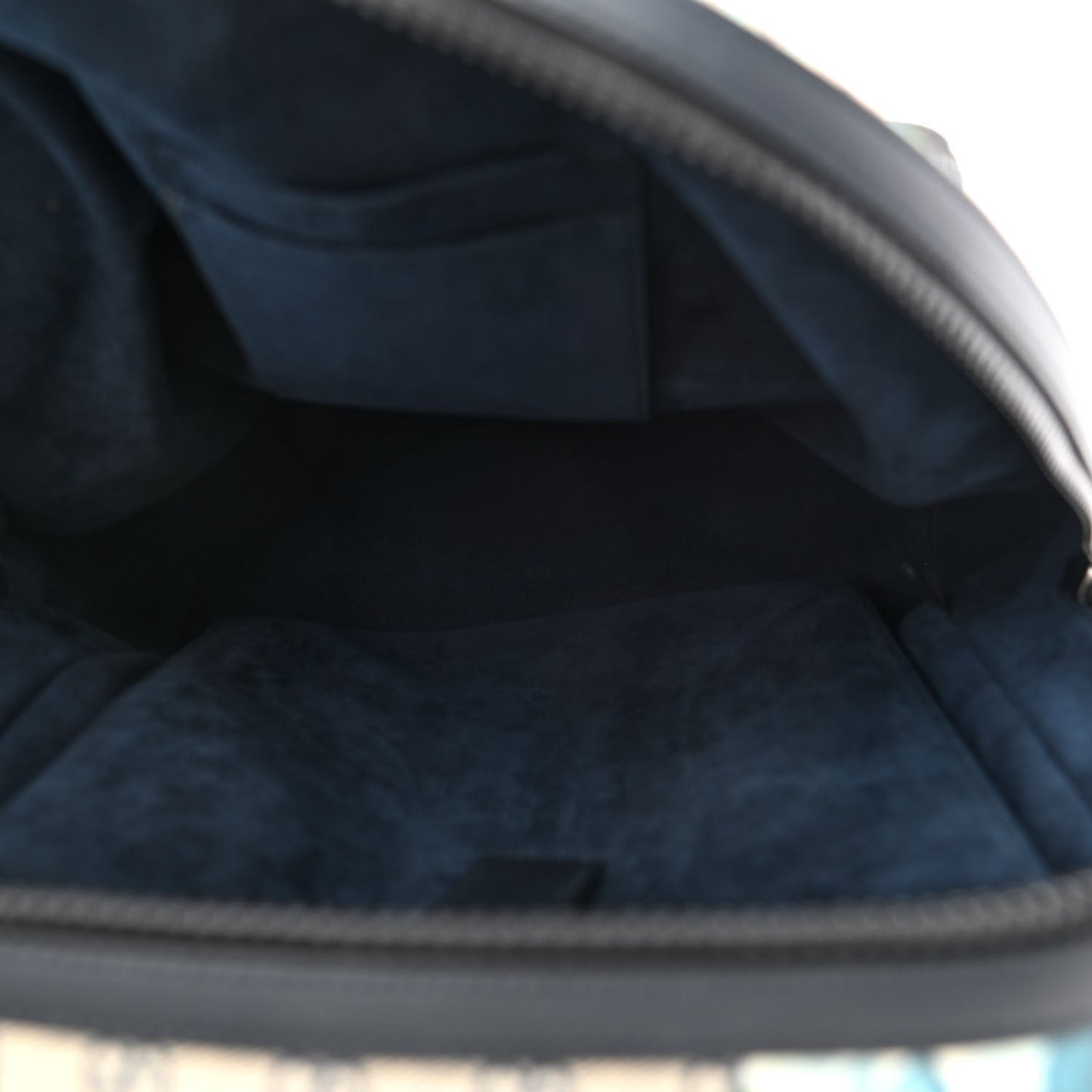 GG Supreme Monogram Blooms Medium Day Backpack Beige Blue Navy