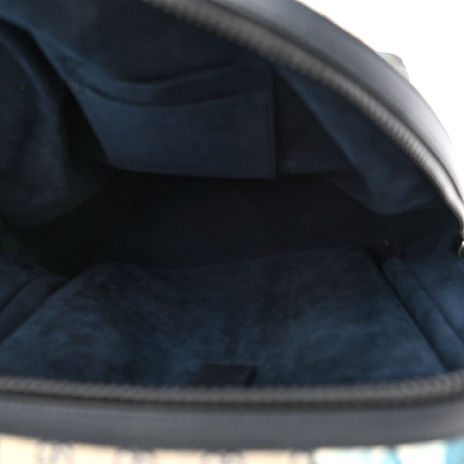Gucci GG Supreme Monogram Blooms Medium Day Backpack Beige Blue Navy 5 of 10