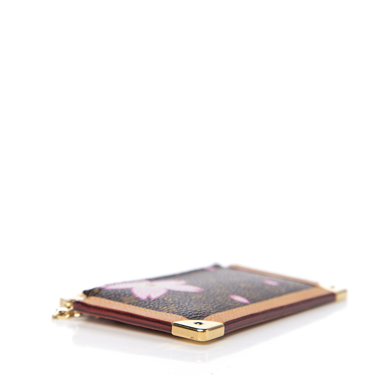 Monogram Cherry Blossom Key Pouch Brown