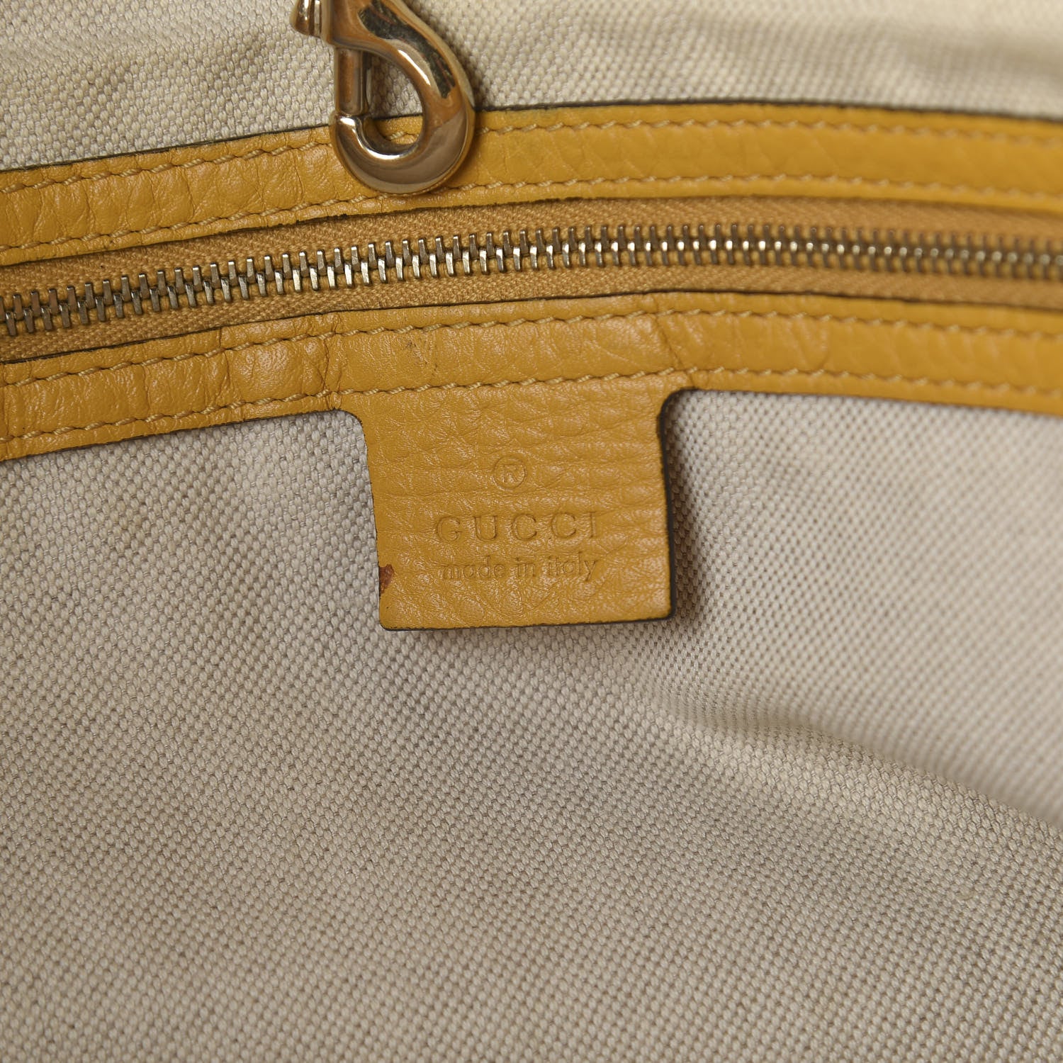 Gucci Pebbled Calfskin Medium Bella Tote Bumblebee 7 of 11