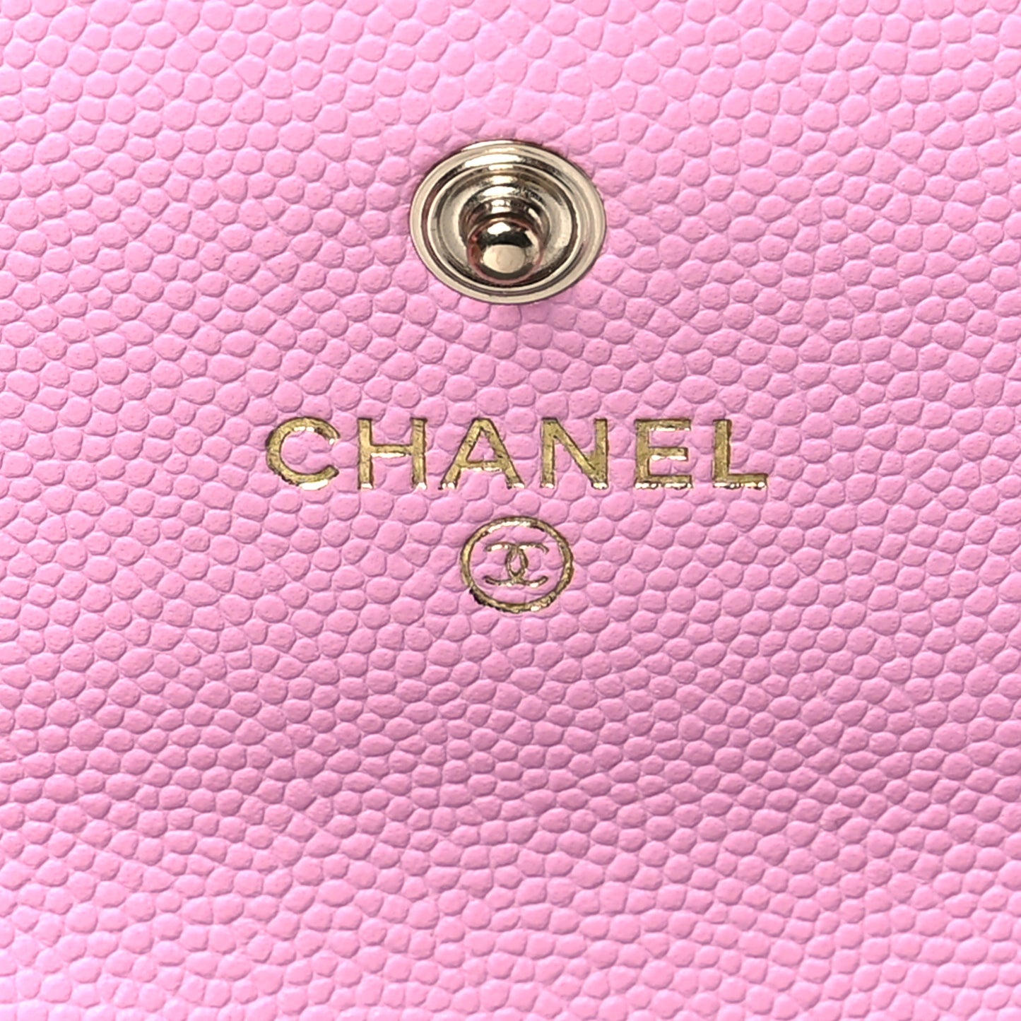 Caviar Metal Perforated Quilted CC Flap Card Holder Pink Green