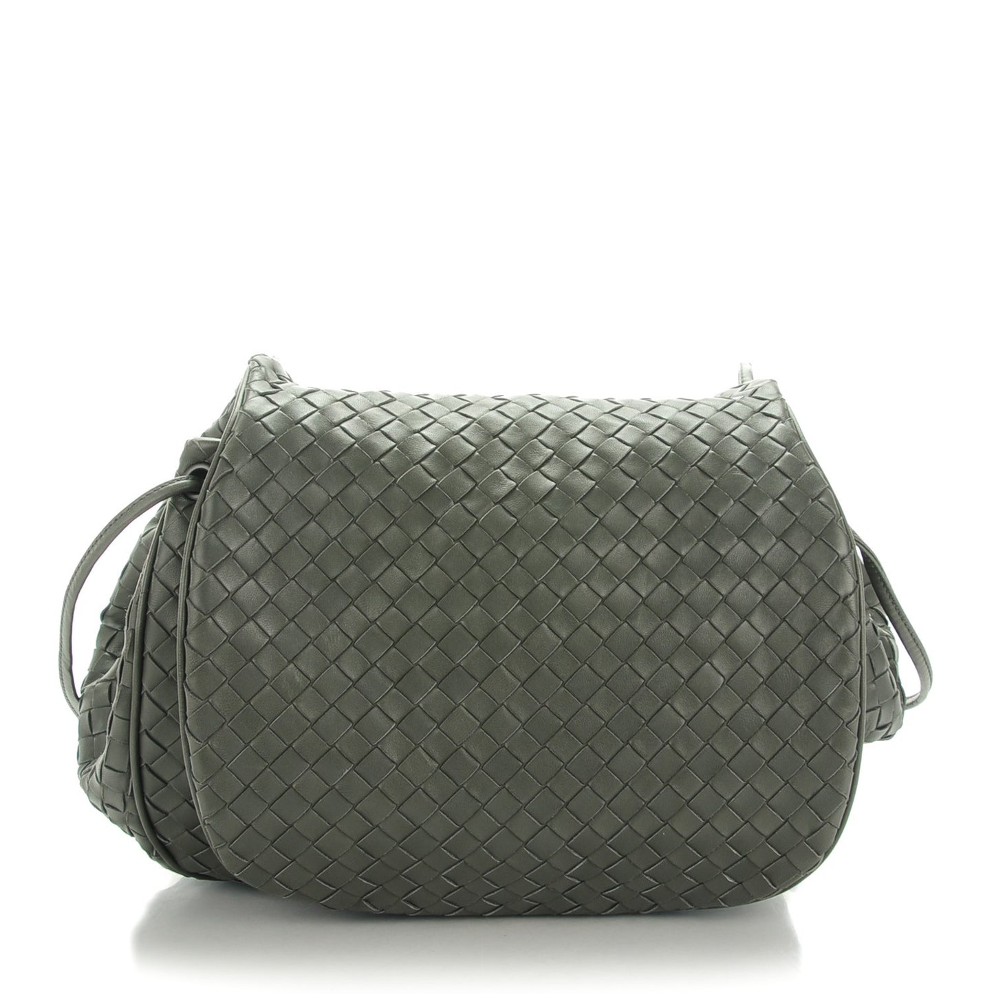 Nappa Intrecciato Messenger Bag New Light Grey