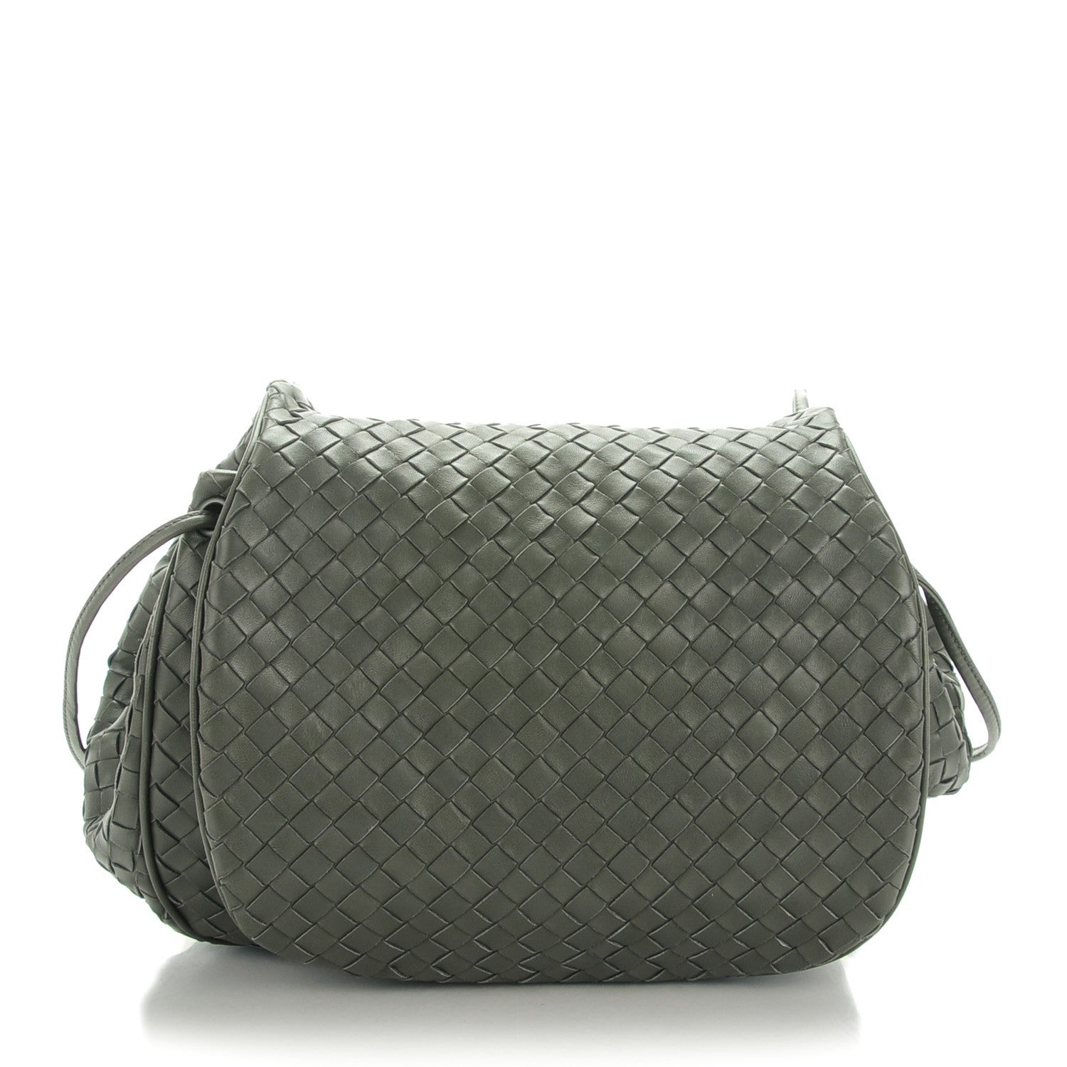 Bottega Veneta Nappa Intrecciato Messenger Bag New Light Grey 1 of 8