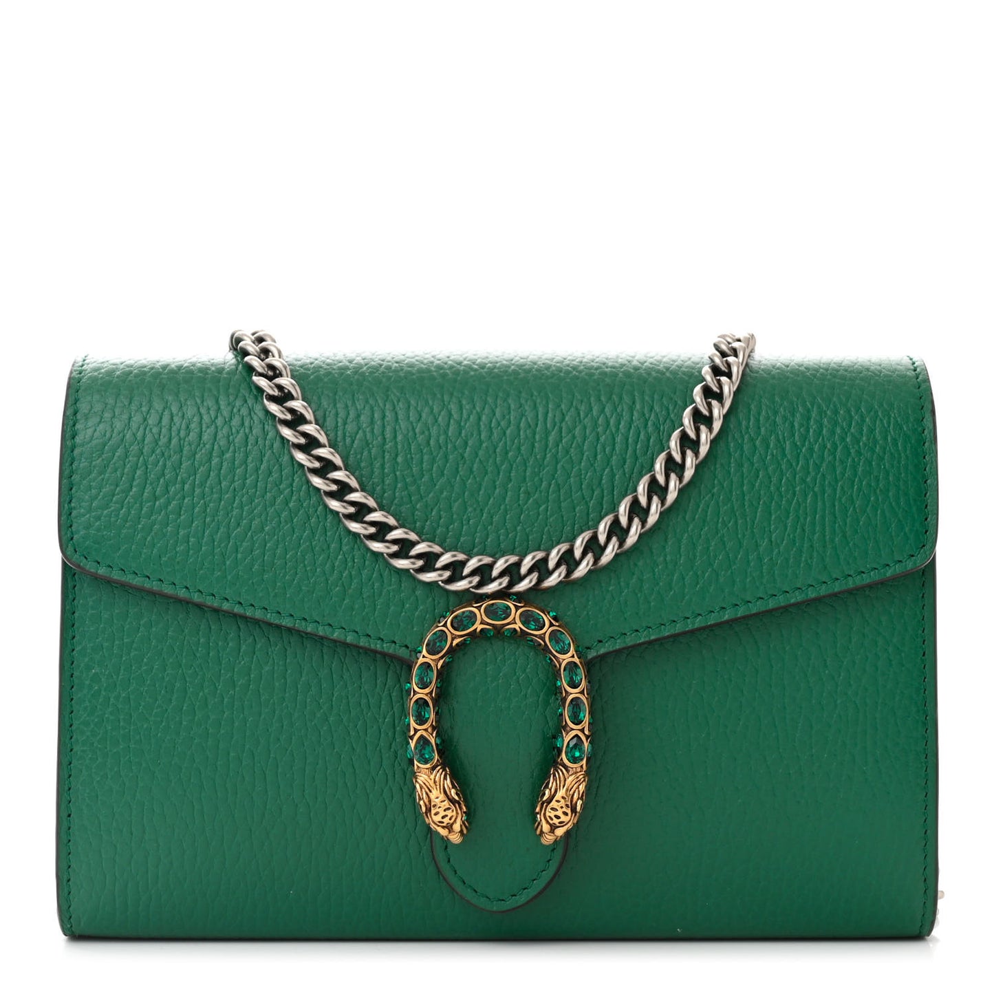 Calfskin Mini Dionysus Chain Wallet Emerald