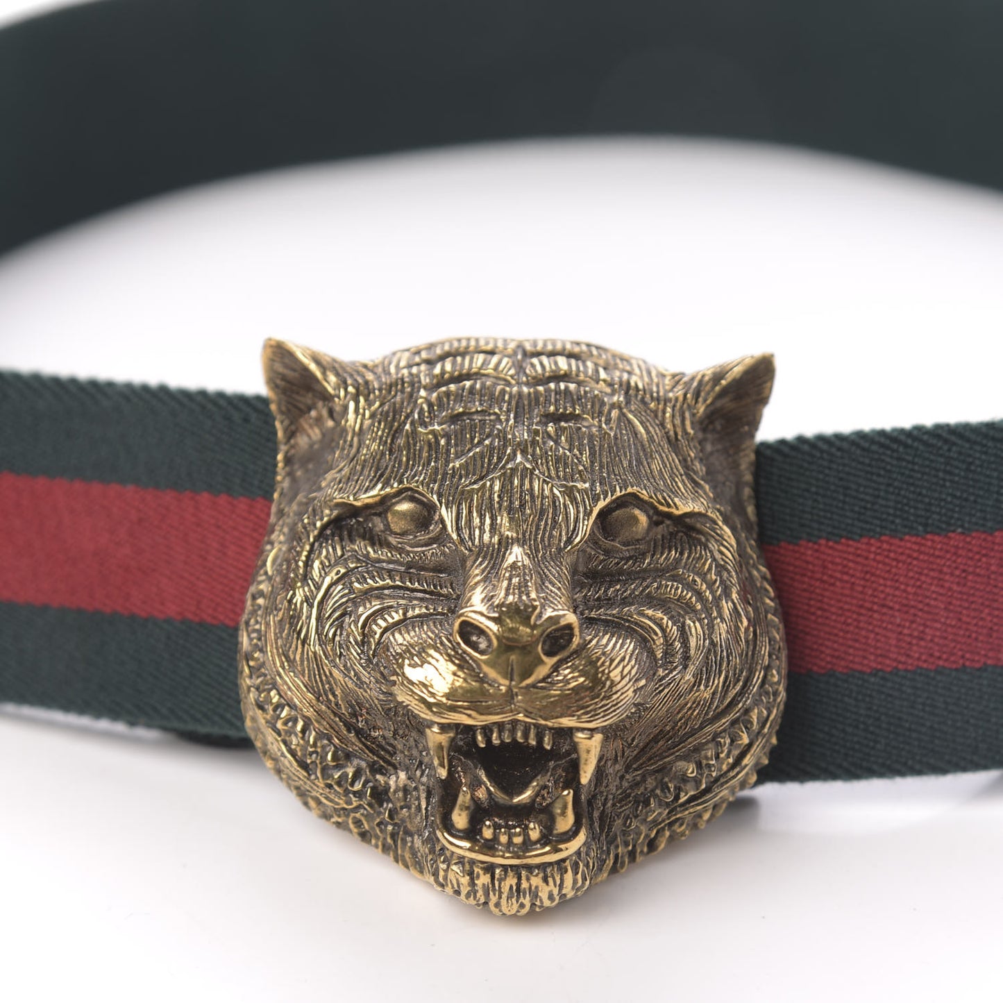 Web Feline Buckle Belt 80 32 Green Red