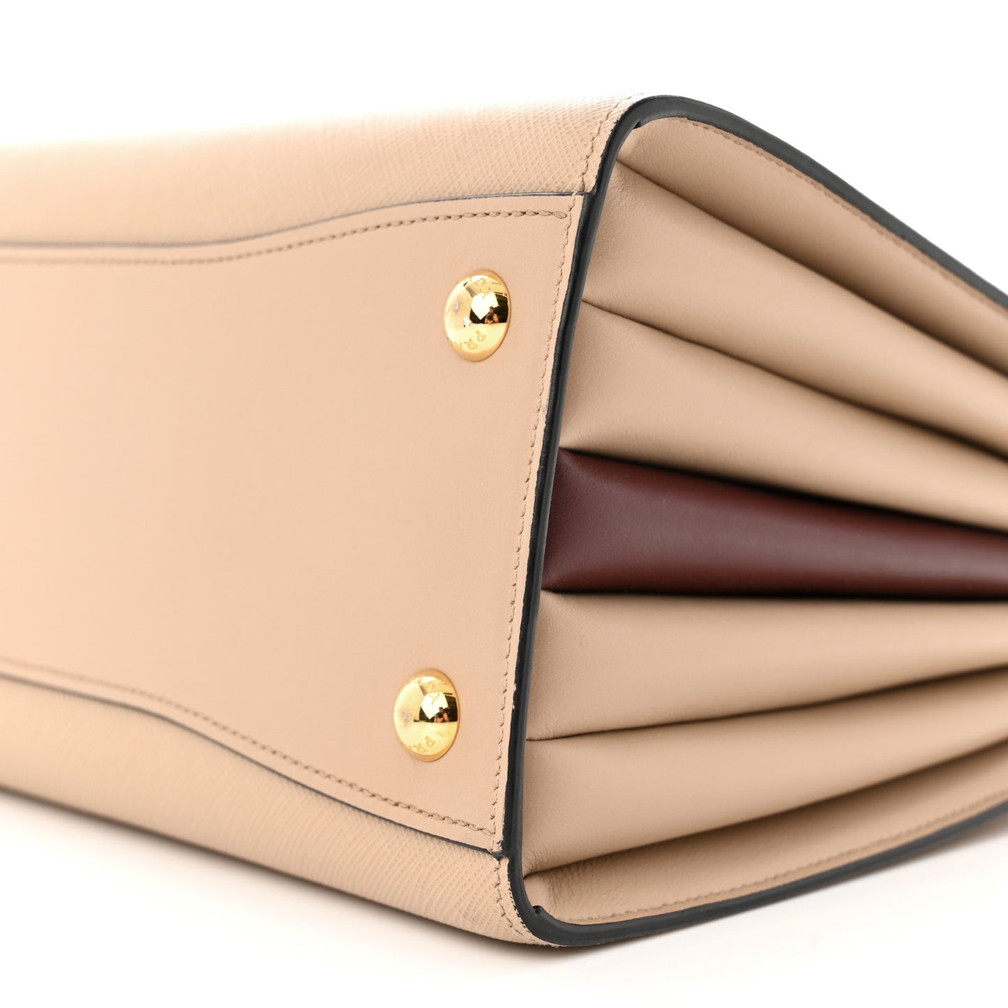 Saffiano City Calfskin Bibliothèque Top Handle Cammeo Granato