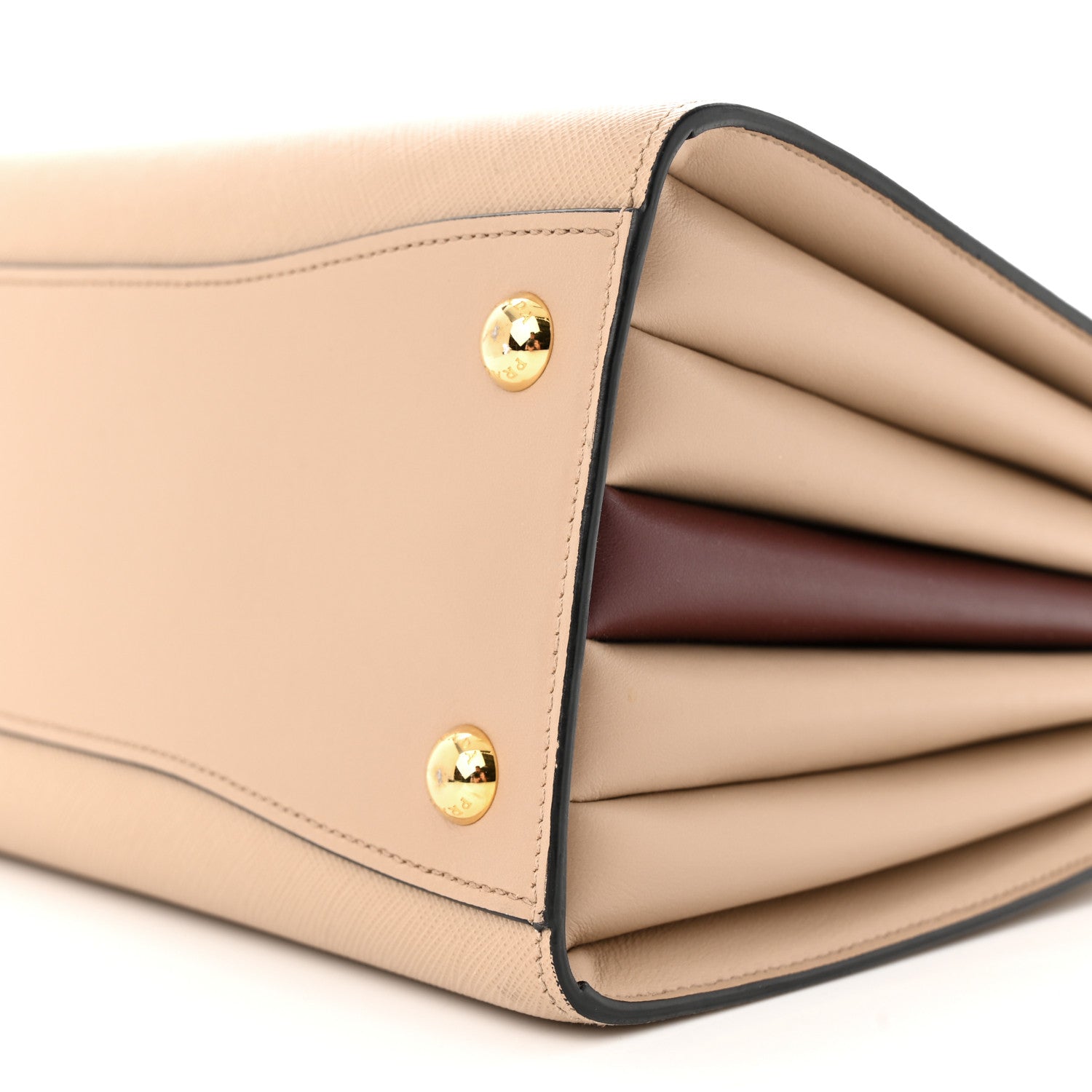 Prada Saffiano City Calfskin Bibliothèque Top Handle Cammeo Granato 10 of 10