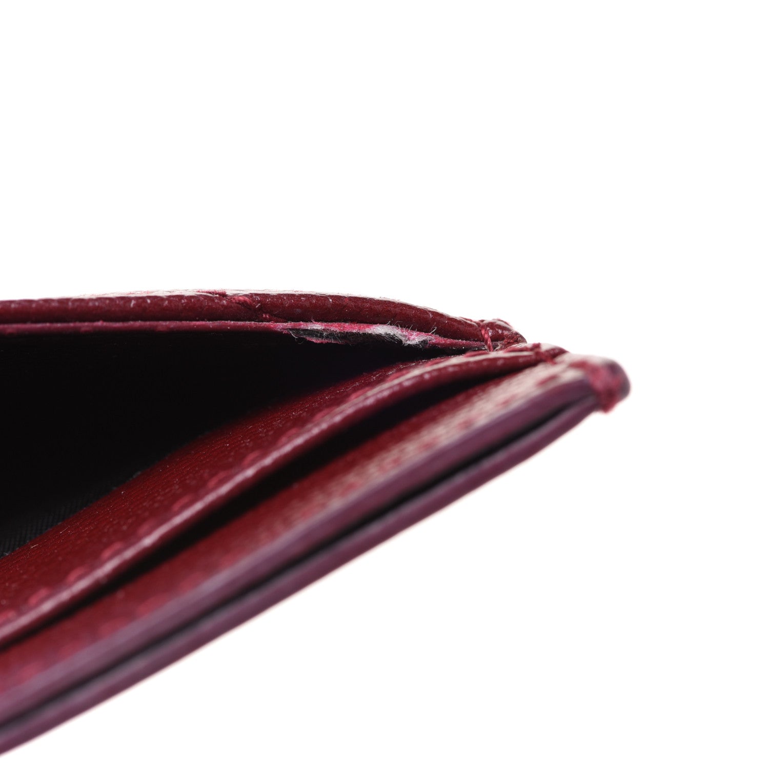 Saint Laurent Grain De Poudre Matelasse Chevron Monogram Credit Card Case Palissandre 12 of 13