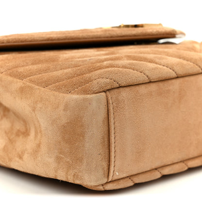 Saint Laurent Suede Matelasse Chevron Monogram Medium College Bag Cinnamon 10 of 11