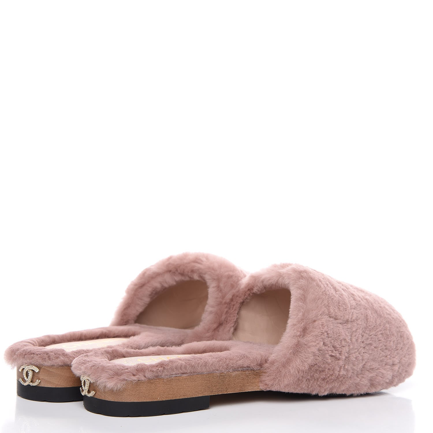 Chanel Orylag Fur Flat Sandals 41 Light Pink 4 of 8