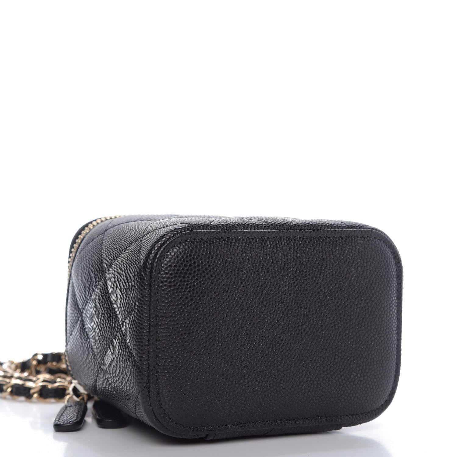 Chanel Caviar Quilted Mini Vanity Case With Chain Black 4 of 10